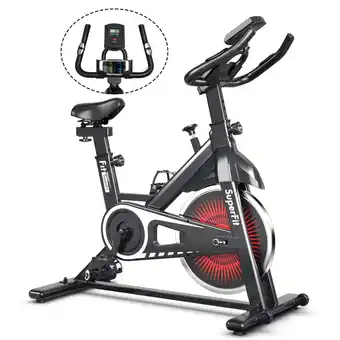 Walmart SuperFit Indoor Cycling Stationary Bike Silent Belt Drive Adjustable Resistance offer