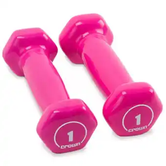 Walmart Brybelly Vinyl Hex 1 LB Weights, Hand Weights Dumbbells Set, Free Weights offer