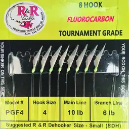 Walmart R&R Tackle Fluoro 8 HK Fish Skin Sabiki Rig Green, 4 offer