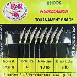 Walmart R&R Tackle Fluoro 8 HK Fish Skin Sabiki Rig Green, 4 offer