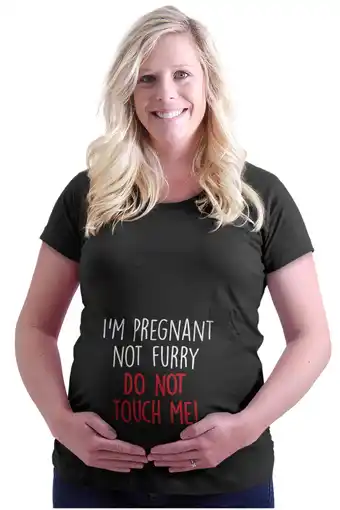 Walmart Pregnant Not Furry Don't Touch Me Women's Maternity T Shirt Tee Brisco Brands S offer