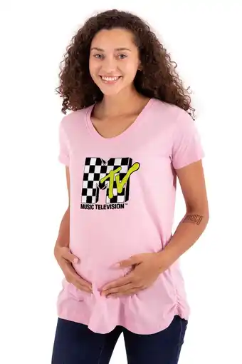 Walmart Cool Retro MTV Checker Board Logo Women's Maternity T Shirt Tee Brisco Brands S offer