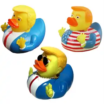 Walmart 3Pcs Bath Toys for Toddlers Trump Rubber Ducks Ducky Bath Toy for Kids Ages 4-8 Birthday Gifts offer