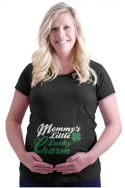 Walmart Mommy Lucky Charm St Patricks Day Women's Maternity T Shirt Tee Brisco Brands 2X offer