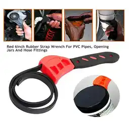 Walmart Adjustable 6in Rubber Strap Wrench Spanner Oil Filter Repair Bottle Opener Tool offer