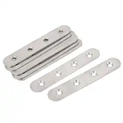 Walmart Unique Bargains 8 Piece 100x17x2mm Metal Flat Straight 4 Holes Repair Mending Fixing Plate Fastener offer