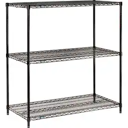 Walmart Nexel Black Epoxy, 3 Tier, Wire Shelving Starter Unit, 54W x 14D x 34H offer