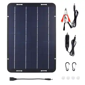 Walmart 10W Solar Flexible Panel 2V Trickle Charger Car Battery For Rv Portable Charging offer