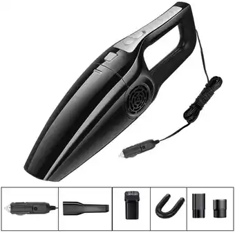 Walmart BTOER Car Cleaner 12V 120W Handheld Vaccum Cleaner Wet And Dry Vacuum Cleaner, cool black offer