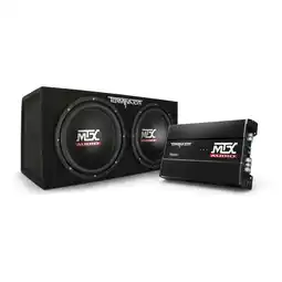 Walmart MTX TNP212D2 Dual 12'' Sealed 2Ω Enclosure & Mono Block Amplifier offer