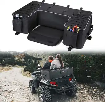 Walmart Kemimoto ATV Storage Seat Bag Cushion Removable Large Four Wheeler Gear Bag Terrain Vehicle offer