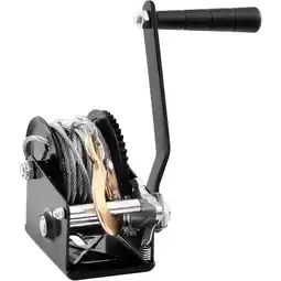 Walmart KFFKFF Hand Winch Heavy Duty Hand Crank 800 lbs 33 ft Steel Cable for Boat/ATV offer