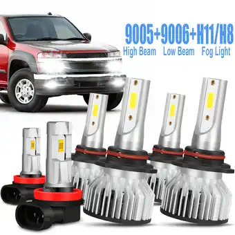 Walmart For Chevy Colorado 2004-2008 6X LED Headlight High Low Beam + Fog Light Bulb Lamp offer