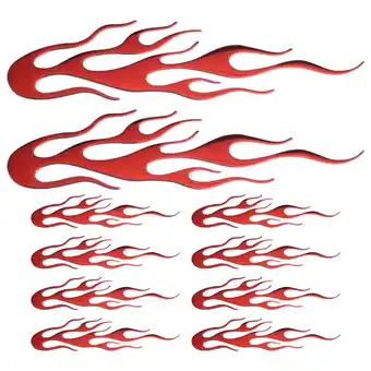 Walmart said 10Pcs Self-Adhesive Flame Sticker Car Window Auto Motorcycle Flame Decals offer