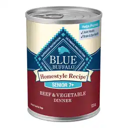 Walmart Blue Buffalo Homestyle Recipe Senior Wet Dog Food, Beef Dinner, 12.5-oz. Can offer