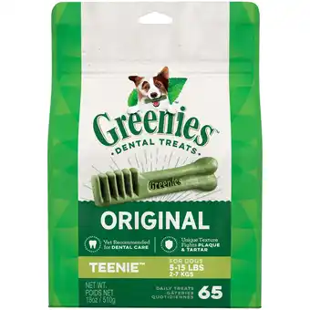 Walmart Greenies Original Teenie Natural Dental Dog Treats, 18 oz Pack, Shelf-Stable offer