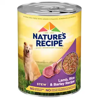 Walmart Nature’s Recipe Stew Lamb, Rice & Barley Recipe Wet Dog Food, 13.2 oz. Can offer