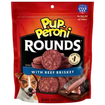 Walmart Pup-Peroni Rounds Dog Treats with Beef Brisket, 5 oz. Bag offer