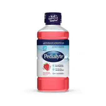 Walmart Pedialyte Electrolyte Solution, Strawberry, 1 Liter offer