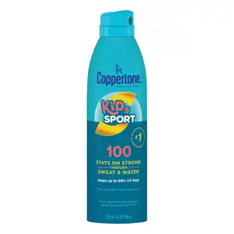 Walmart Coppertone Kids Sport, Sunscreen Spray, Child, SPF 100, 5.5 oz offer