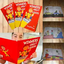 Walmart Hardcover Winners Aren't Losers Children's Book Donald Tru-mp Jimmy kimmel Maga offer