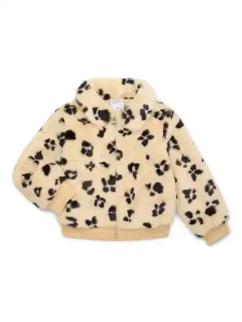 Walmart 365 Kids From Garanimals Girls Faux Fur Jacket offer