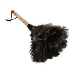 Walmart DBYLXMN Small Duster with Extension Pole Natural Feather Duster With Wooden Handle Brush offer