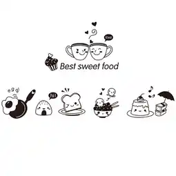 Walmart yelldesk Deals Kitchen Wall Stickers Coffee Sweet Food DIY Wall Art Decal Decoration Oven offer