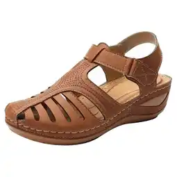 Walmart YODETEY Non Slip Shoes,Soft Leather Closed toe Vintage Anti-Slip Sandals for Women High-Quality offer