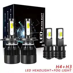 Walmart For Nissan Pathfinder 1999 2000 2001 2002 2003 2004 LED Headlight Bulbs Kit H4 Hi/Lo+H3 Fog Light offer