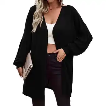 Walmart Patlollav Womens Solid Loose Long Sleeve Cardigan Autumn Coat Blouse offer