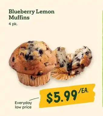 Sprouts Farmers Market Blueberry Lemon Muffins offer