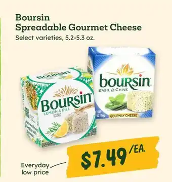 Sprouts Farmers Market Boursin Spreadable Gourmet Cheese offer