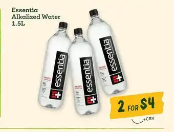 Sprouts Farmers Market Essentia Alkalized Water offer