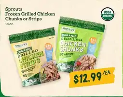 Sprouts Farmers Market Sprouts Frozen Grilled Chicken Chunks or Strips offer