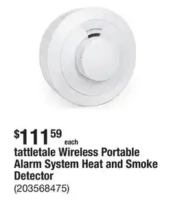 The Home Depot tattletale Wireless Portable Alarm System Heat and Smoke Detector offer