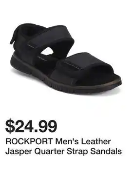 Marshalls ROCKPORT Men's Leather Jasper Quarter Strap Sandals offer