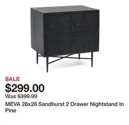 Marshalls MEVA 28x28 Sandhurst 2 Drawer Nightstand In Pine offer