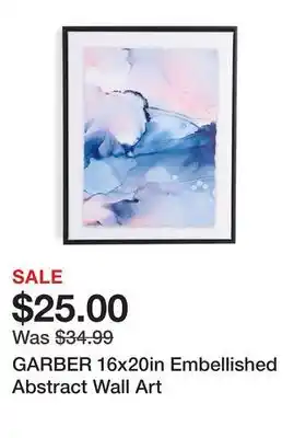 Marshalls GARBER 16x20in Embellished Abstract Wall Art offer