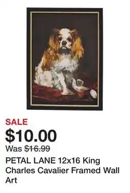 Marshalls PETAL LANE 12x16 King Charles Cavalier Framed Wall Art offer