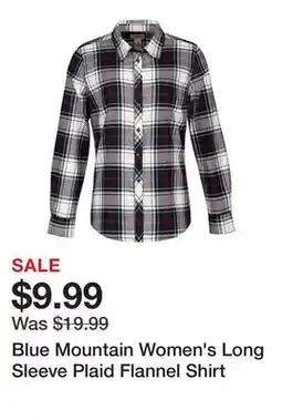 Tractor Supply Company Blue Mountain Women's Long Sleeve Plaid Flannel Shirt offer