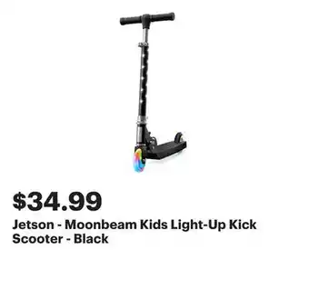 Best Buy Jetson - Moonbeam Kids Light-Up Kick Scooter - Black offer