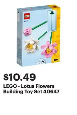 Best Buy LEGO - Lotus Flowers Building Toy Set 40647 offer