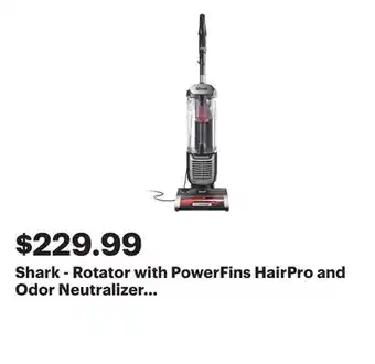 Best Buy Shark - Rotator with PowerFins HairPro and Odor Neutralizer Technology Upright Vacuum - Charcoal offer