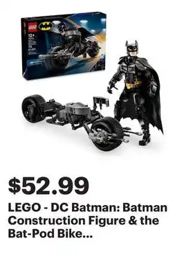 Best Buy LEGO - DC Batman: Batman Construction Figure & the Bat-Pod Bike Action Toy 76273 offer