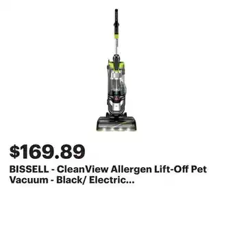 Best Buy BISSELL - CleanView Allergen Lift-Off Pet Vacuum - Black/ Electric Green offer