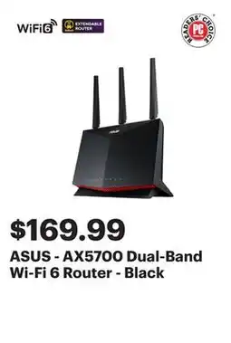 Best Buy ASUS - AX5700 Dual-Band Wi-Fi 6 Router - Black offer