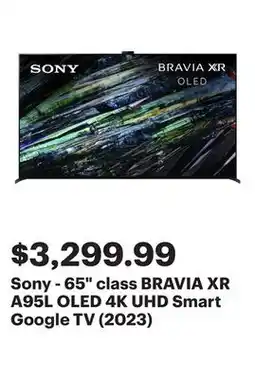 Best Buy Sony - 65 class BRAVIA XR A95L OLED 4K UHD Smart Google TV (2023) offer