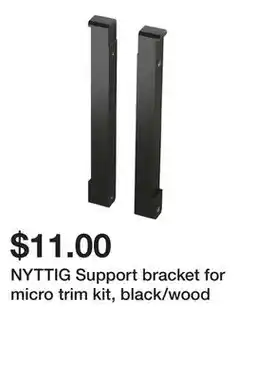 Ikea NYTTIG Support bracket for micro trim kit, black/wood offer