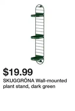 Ikea SKUGGRÖNA Wall-mounted plant stand, dark green offer